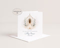 Personalised First Holy Communion Card for Girl, Custom Name and Date, Optional Gold Foil