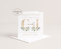 Personalised Engagement Card for Couple, Gold Foil Names, Congratulations