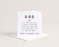 Father's Day Card for Dad, Thank You, Step Father, Minimalist card, Quote Greatful Message