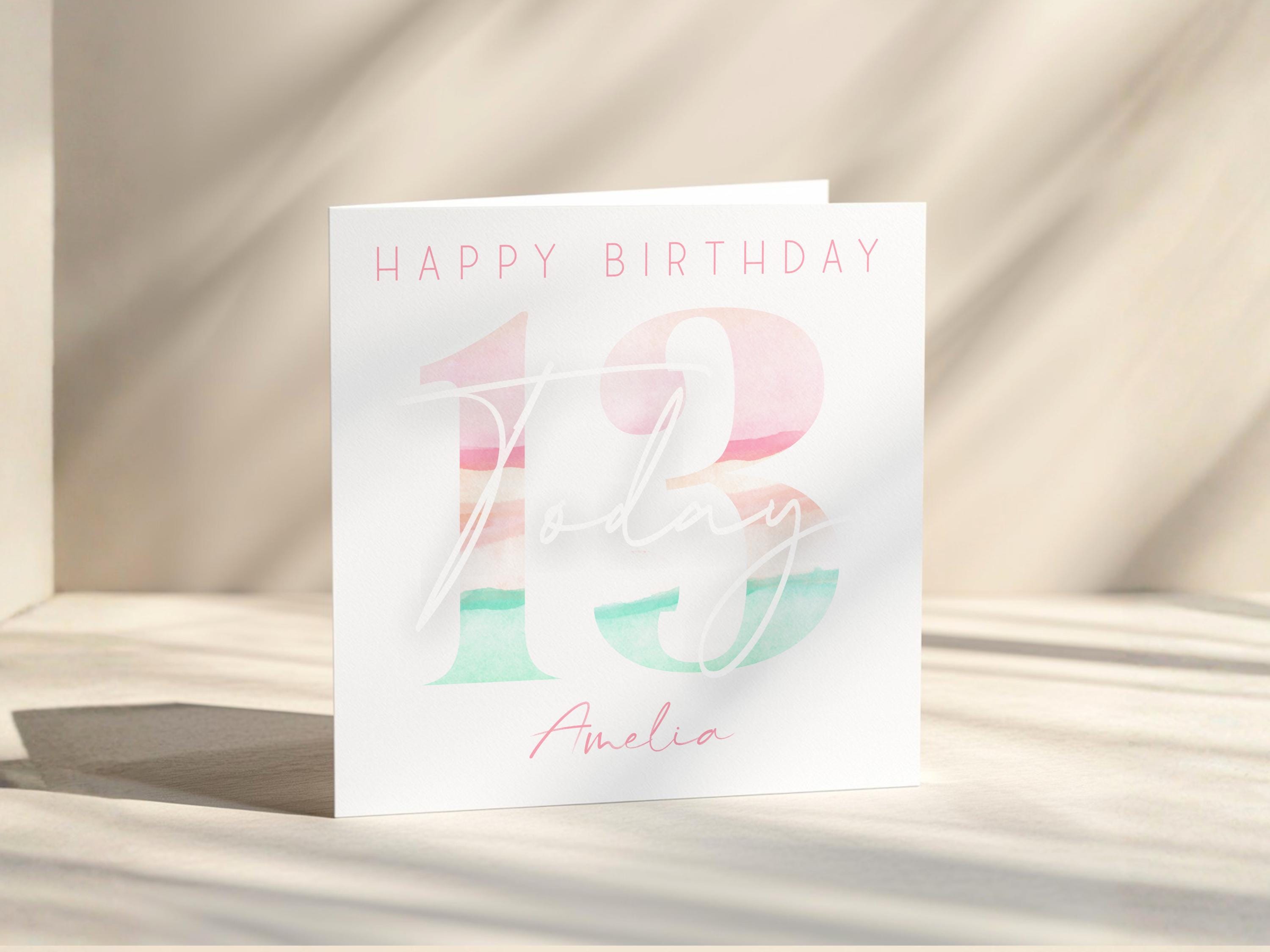 Personalised Friend Birthday Card For Her: Custom Age Card for Sister, Friend, Niece
