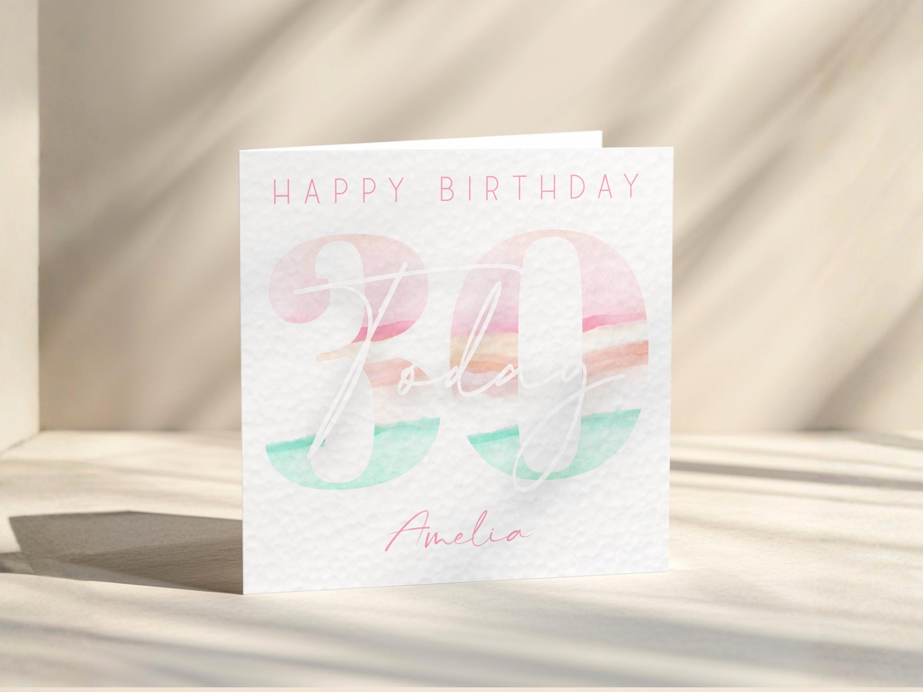 Personalised Friend Birthday Card For Her: Custom Age Card for Sister, Friend, Niece