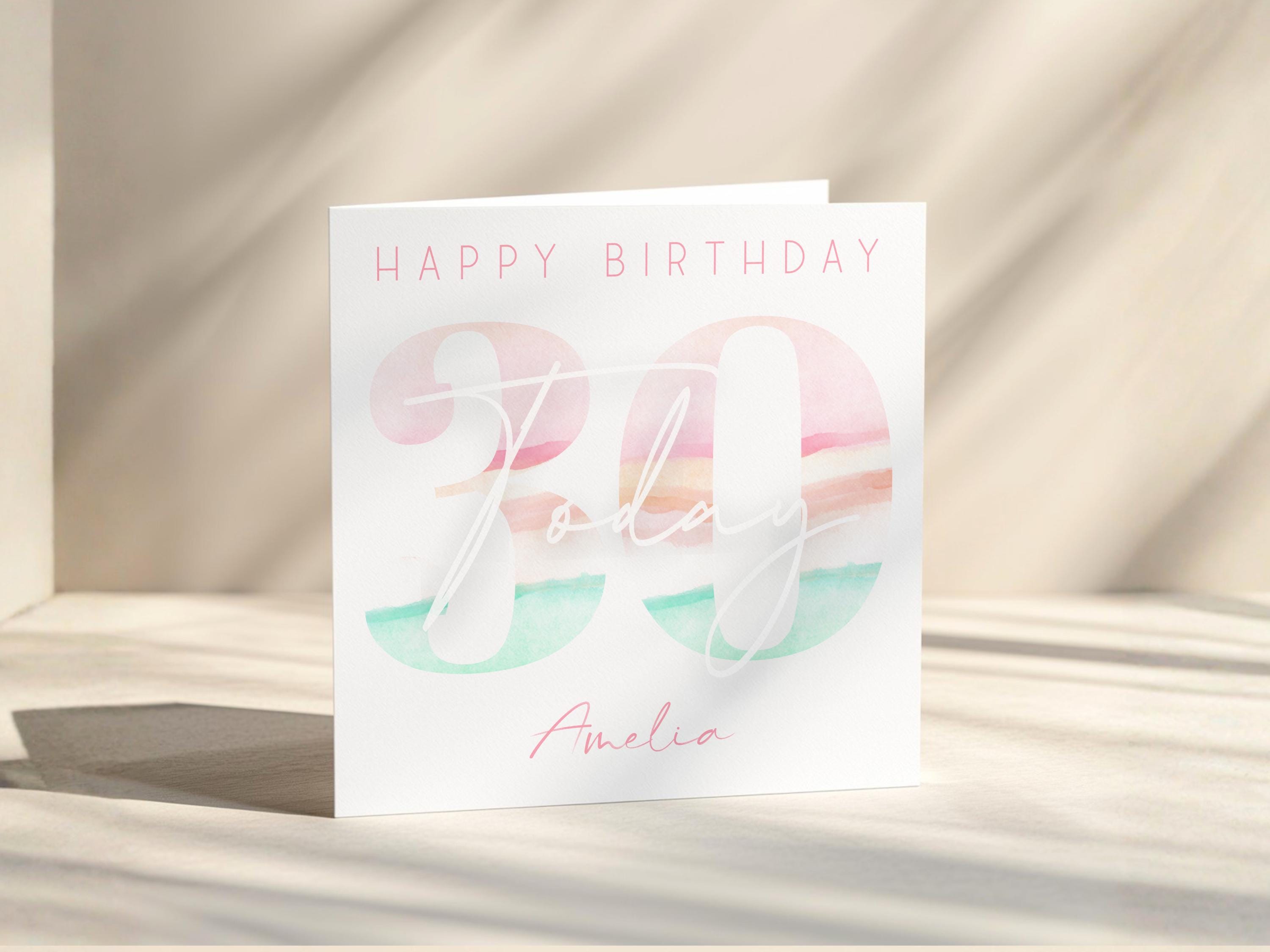 Personalised Friend Birthday Card For Her: Custom Age Card for Sister, Friend, Niece