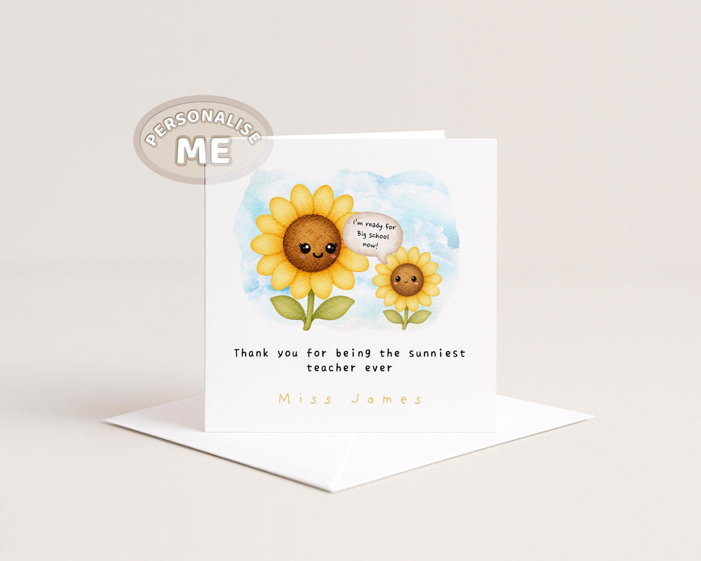 Thank You Card For Primary School Teacher, End Of Term Teaching Assistant, Nursery Staff,