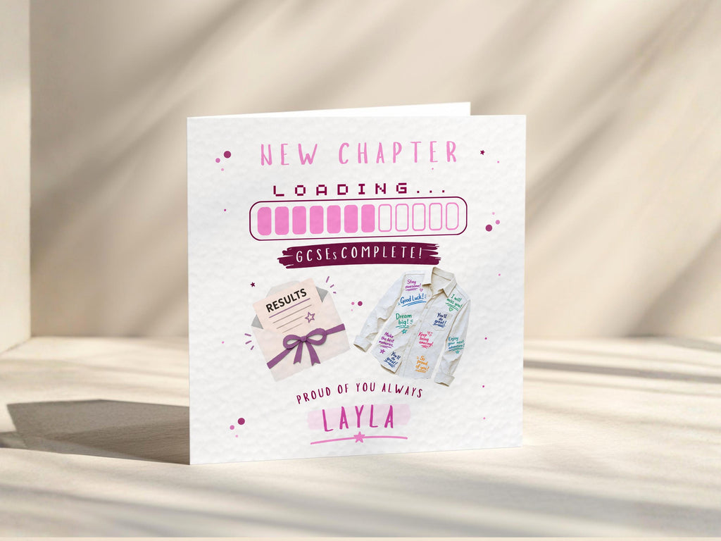 School Leaver Card Year 11 Personalised GCSE Results Day Card 2026  Boy or Girl