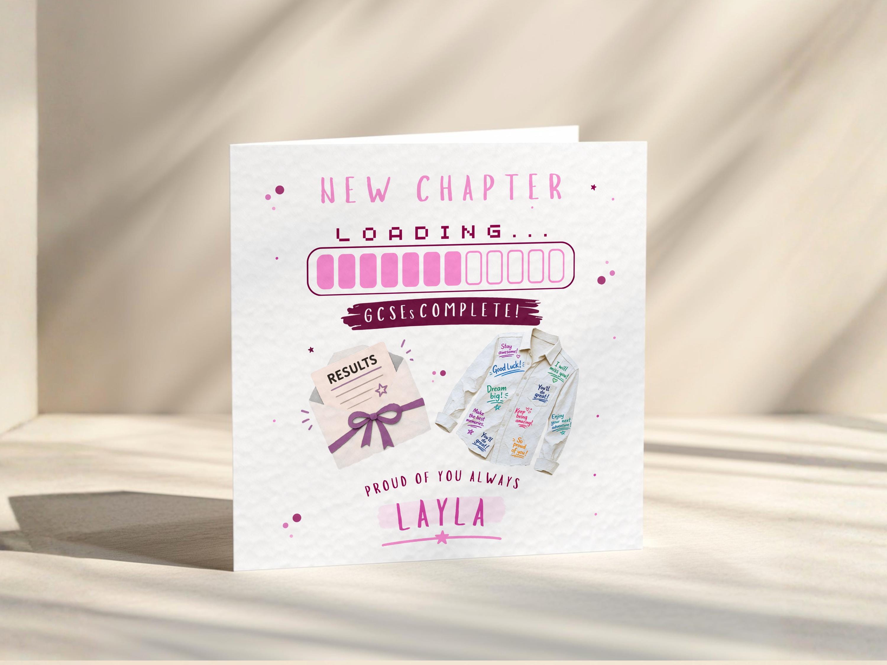 School Leaver Card Year 11 Personalised GCSE Results Day Card 2026  Boy or Girl