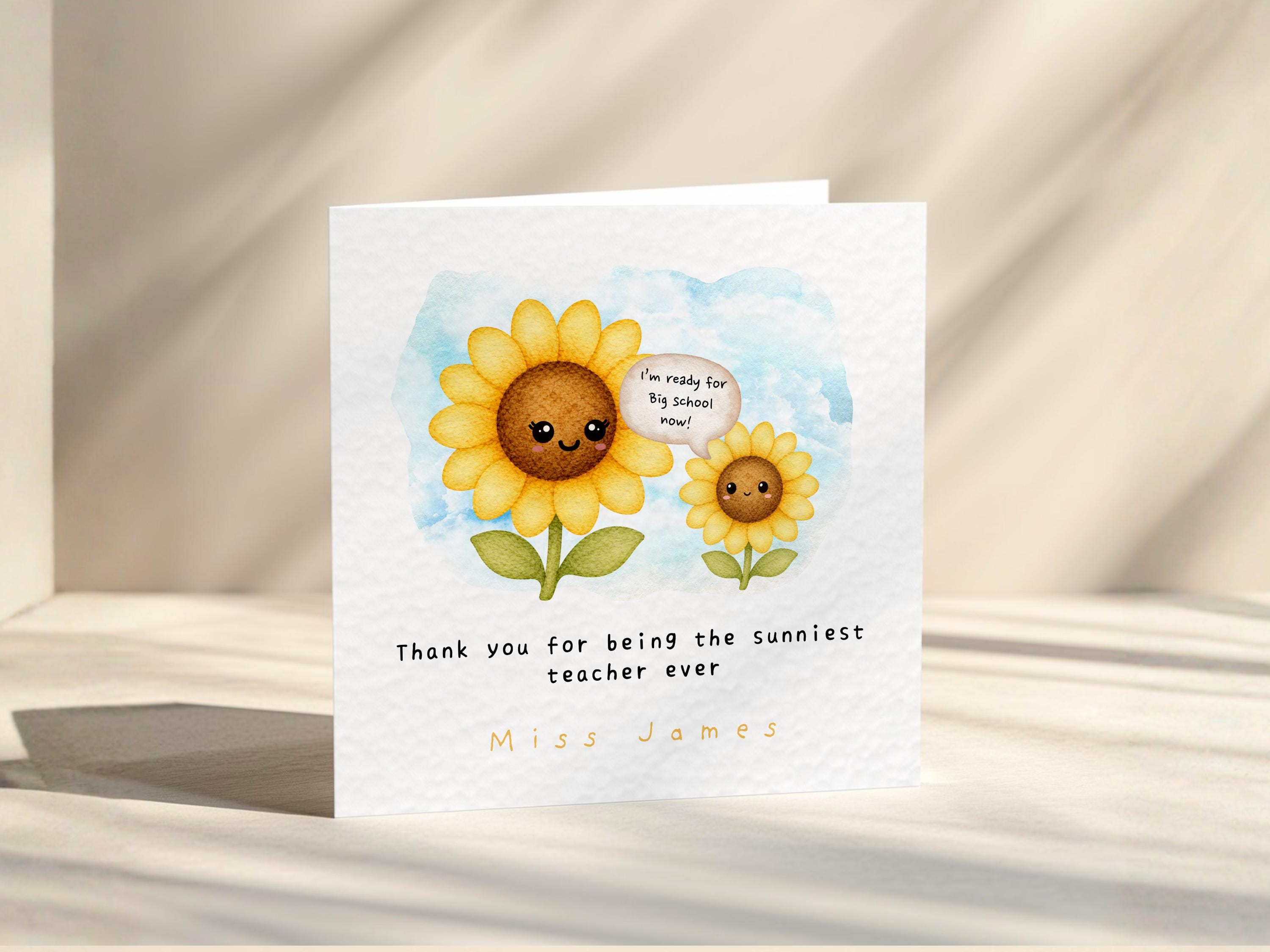 Thank You Card For Primary School Teacher, End Of Term Teaching Assistant, Nursery Staff,