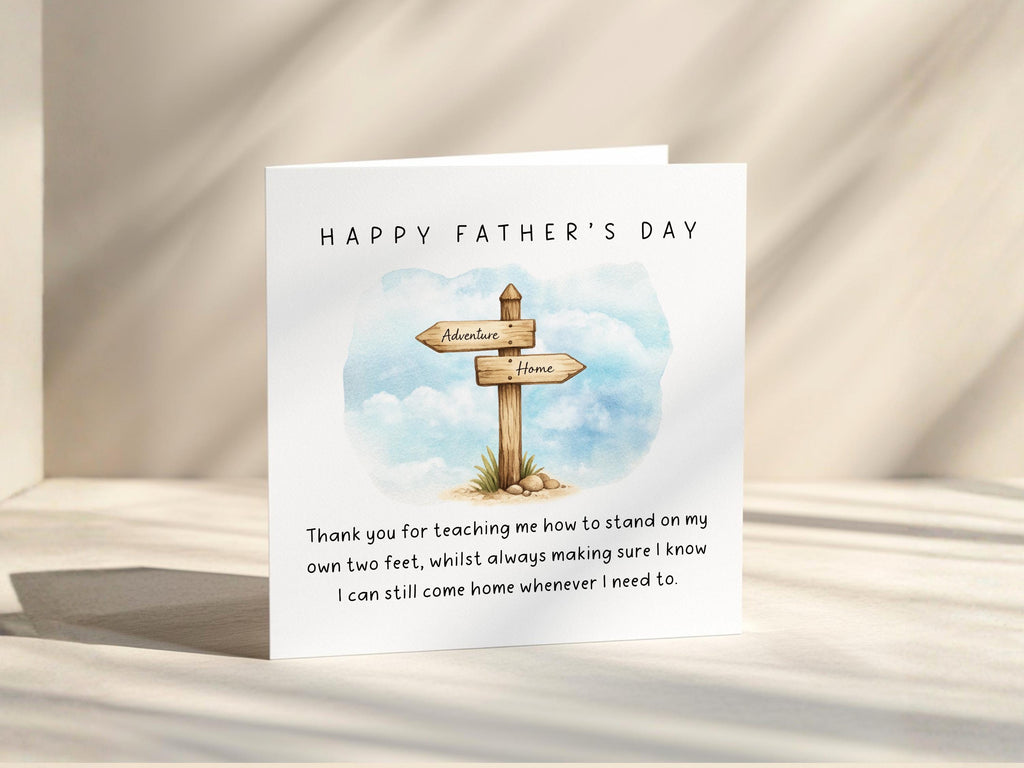 Father’s Day Card for Dad From Son or Daughter, Thank You Greeting Card