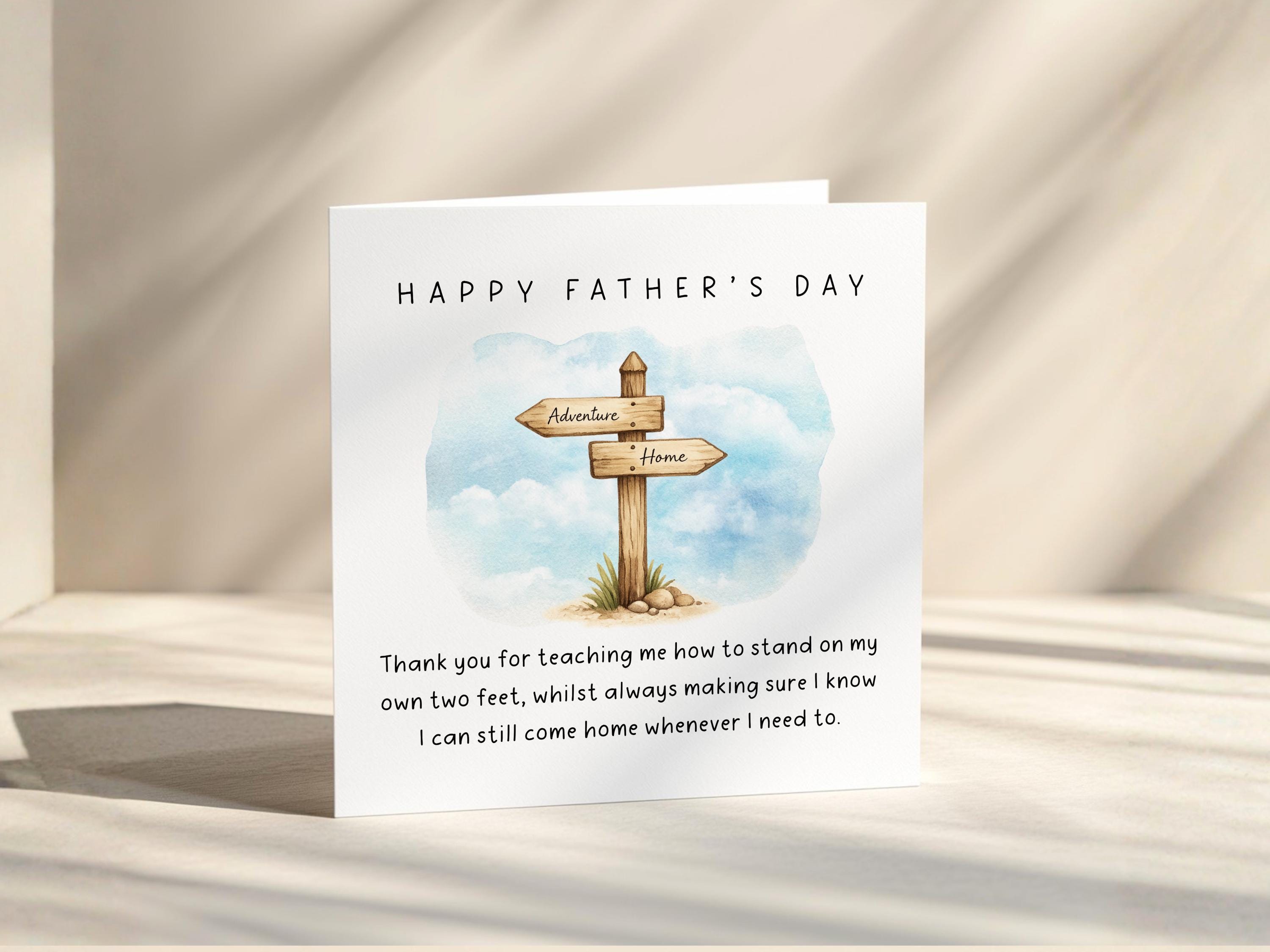 Father’s Day Card for Dad From Son or Daughter, Thank You Greeting Card