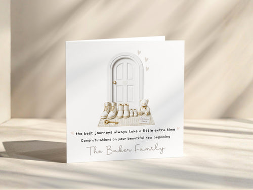 Adoption Card Personalised Forever Family New Beginning For Adoptive Parents Custom Family Name