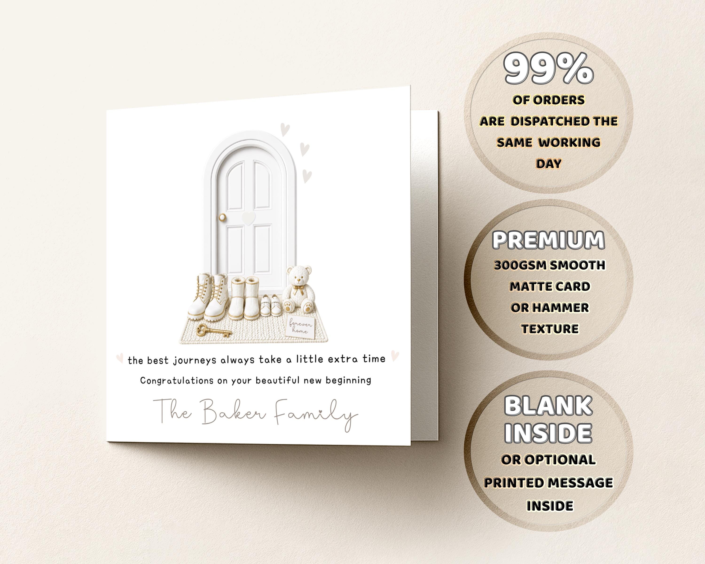 Adoption Card Personalised Forever Family New Beginning For Adoptive Parents Custom Family Name