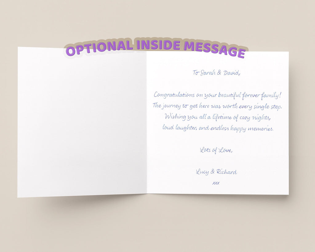 Adoption Card Personalised Forever Family New Beginning For Adoptive Parents Custom Family Name