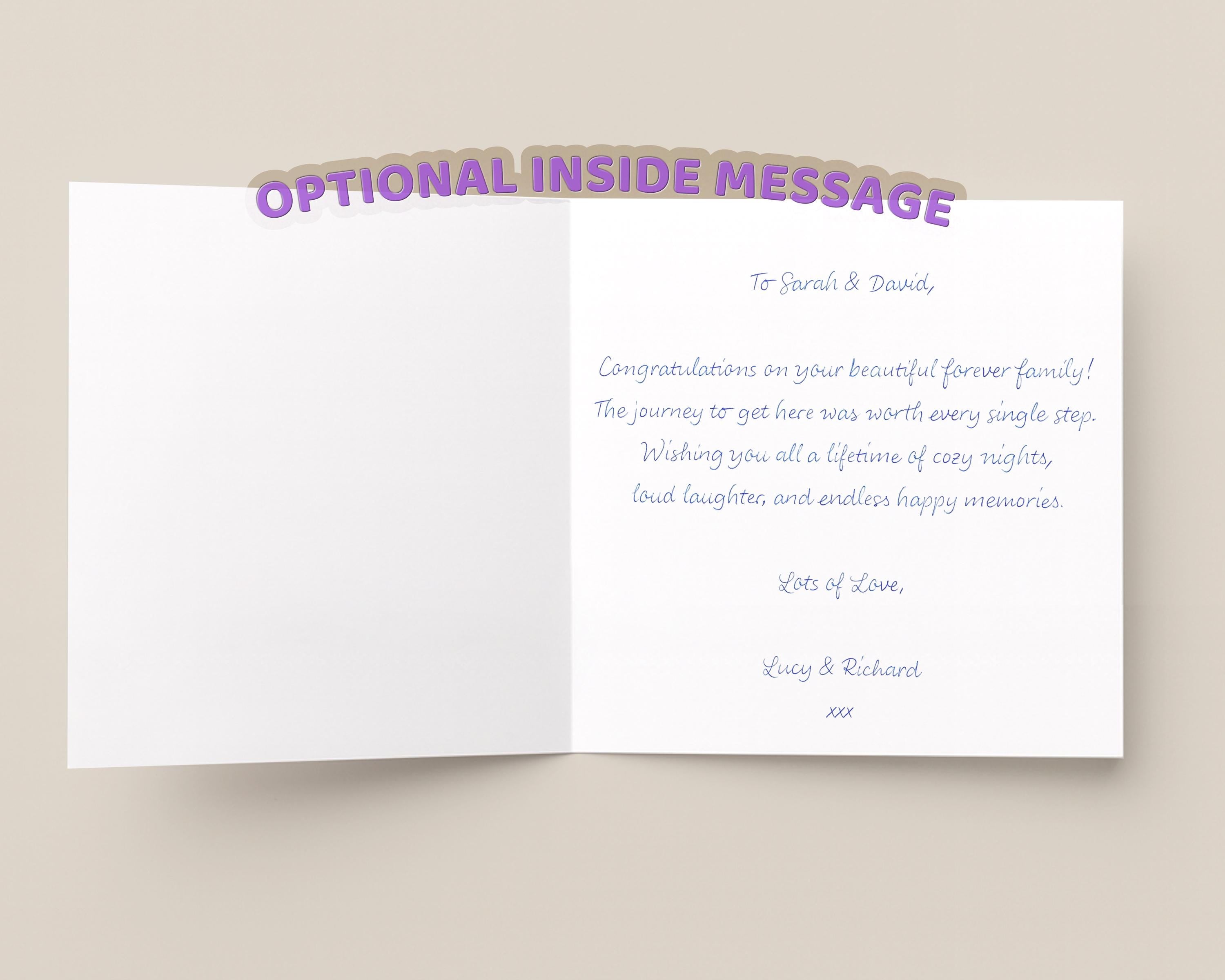 Adoption Card Personalised Forever Family New Beginning For Adoptive Parents Custom Family Name