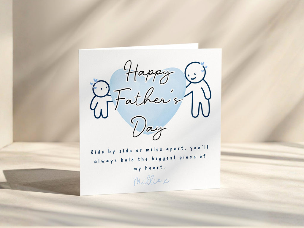 Personalised Father’s Day Card For Dad Sentimental Custom Name Card From Son Or Daughter