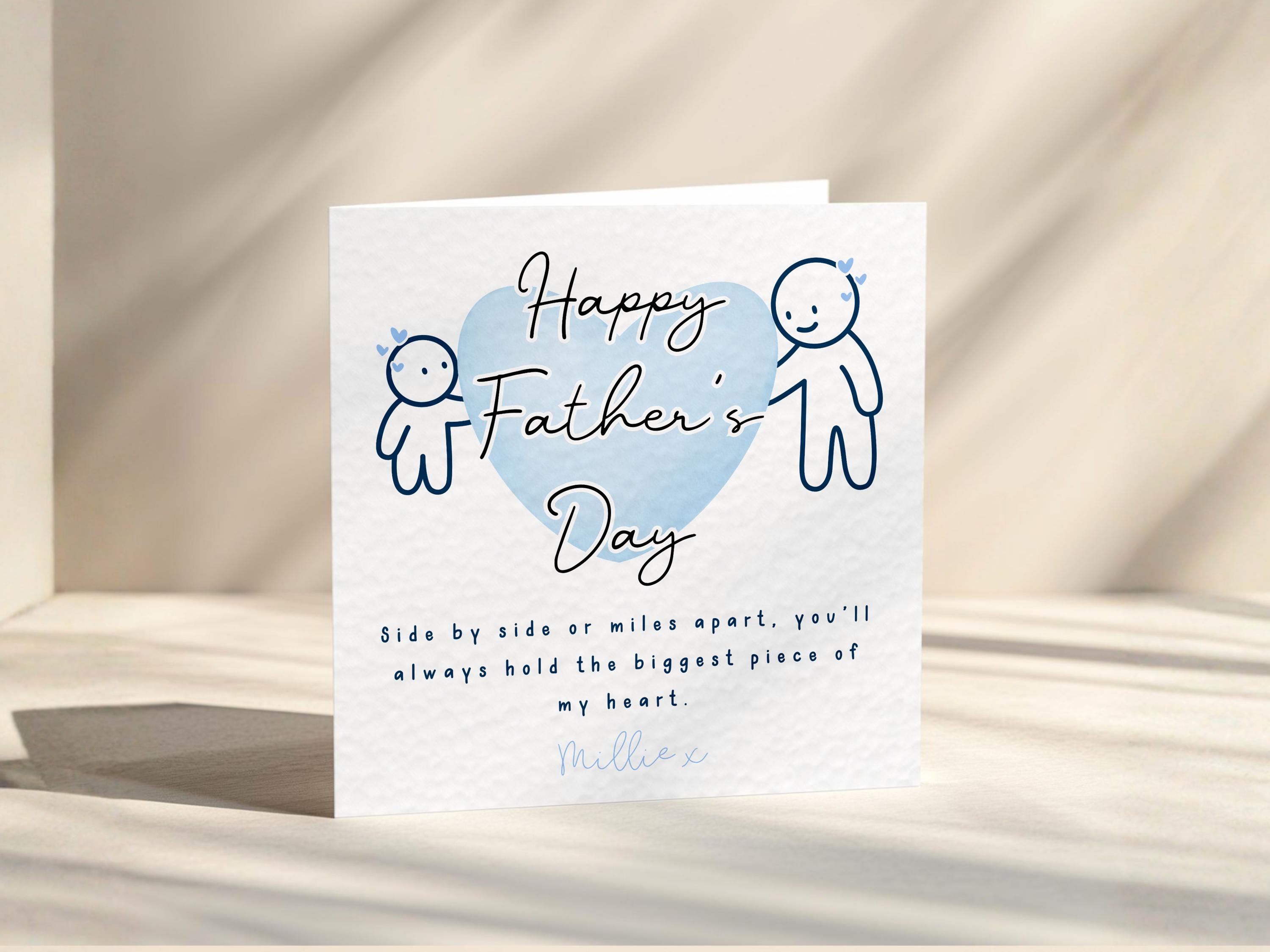 Personalised Father’s Day Card For Dad Sentimental Custom Name Card From Son Or Daughter