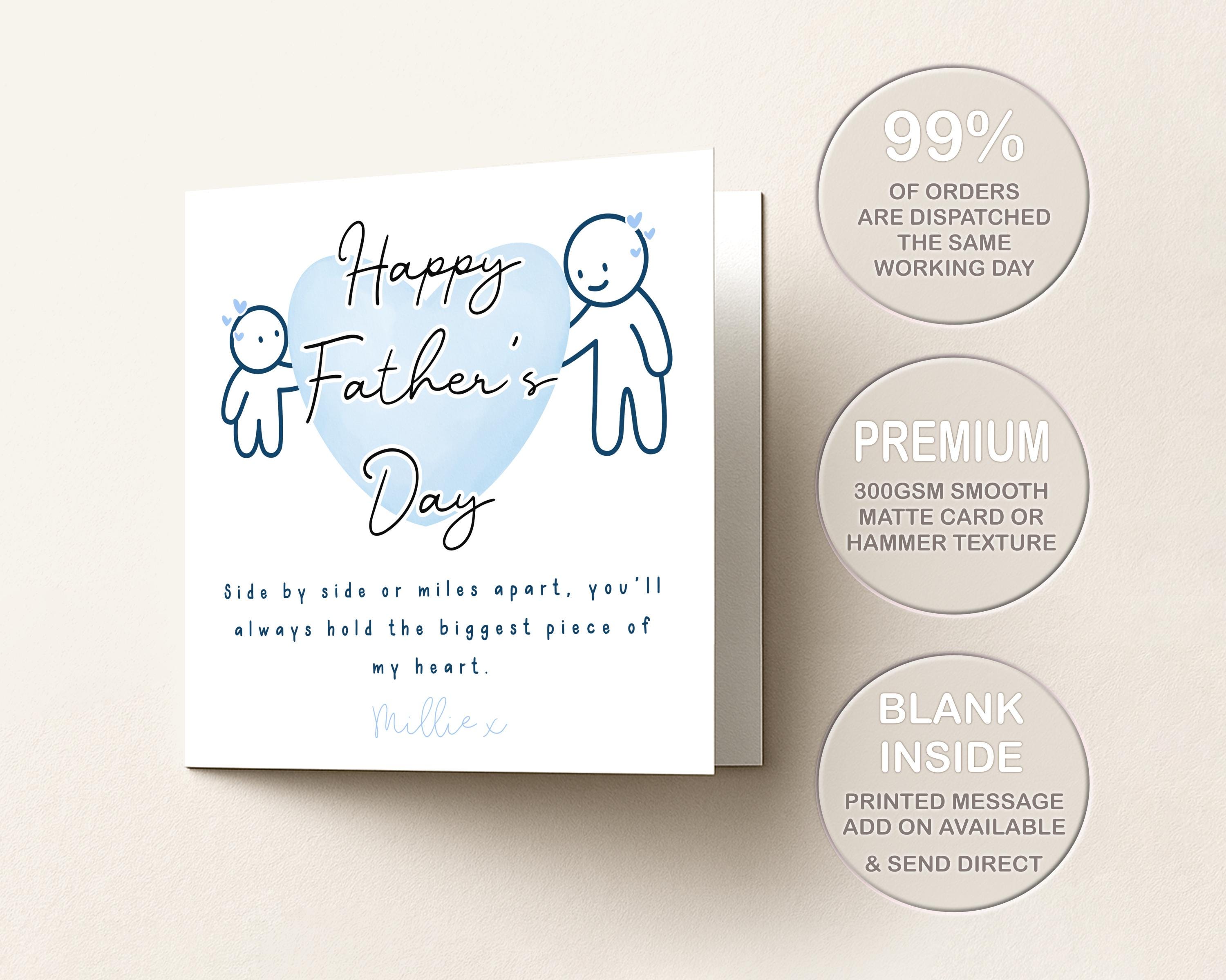 Personalised Father’s Day Card For Dad Sentimental Custom Name Card From Son Or Daughter