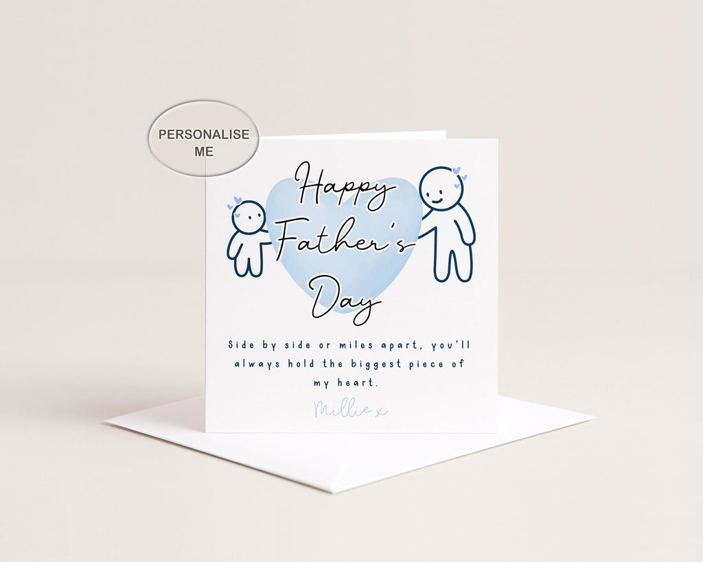 Personalised Father’s Day Card For Dad Sentimental Custom Name Card From Son Or Daughter