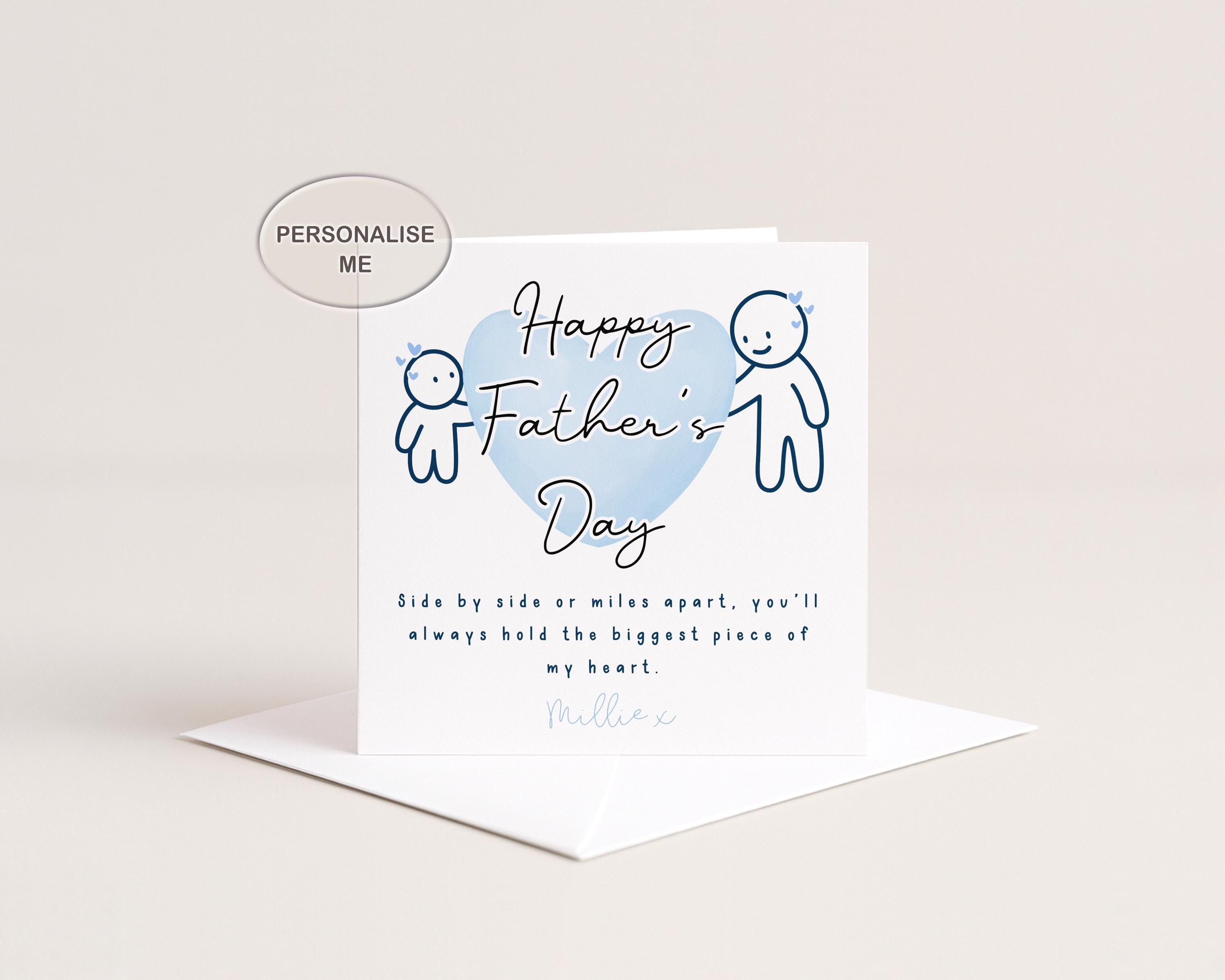 Personalised Father’s Day Card For Dad Sentimental Custom Name Card From Son Or Daughter