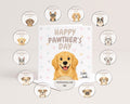 Personalised Pawther's Day Card for Dog Dad, Custom Name Card