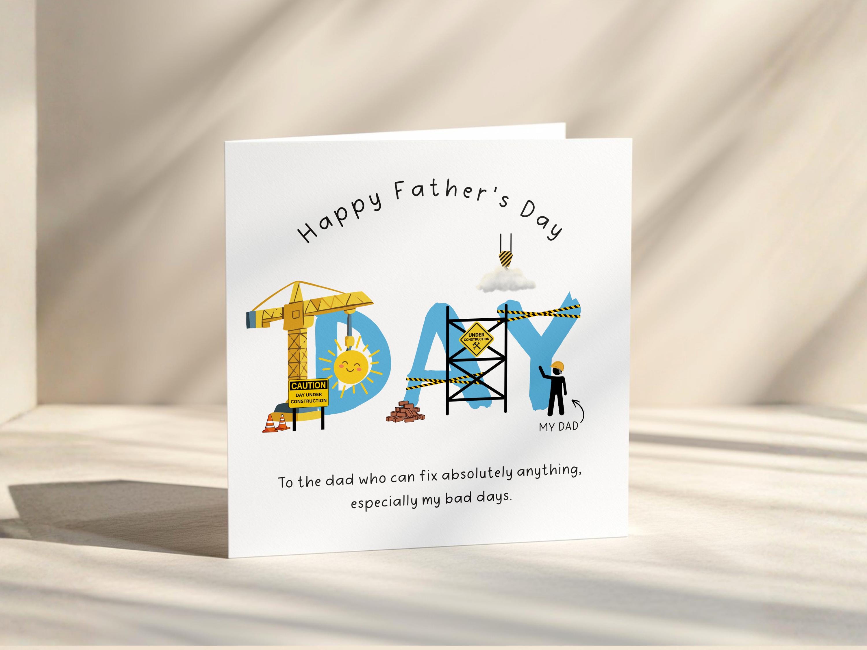 Father’s Day Card for Dad From Daughter or Son, DIY Tools Card Handyman