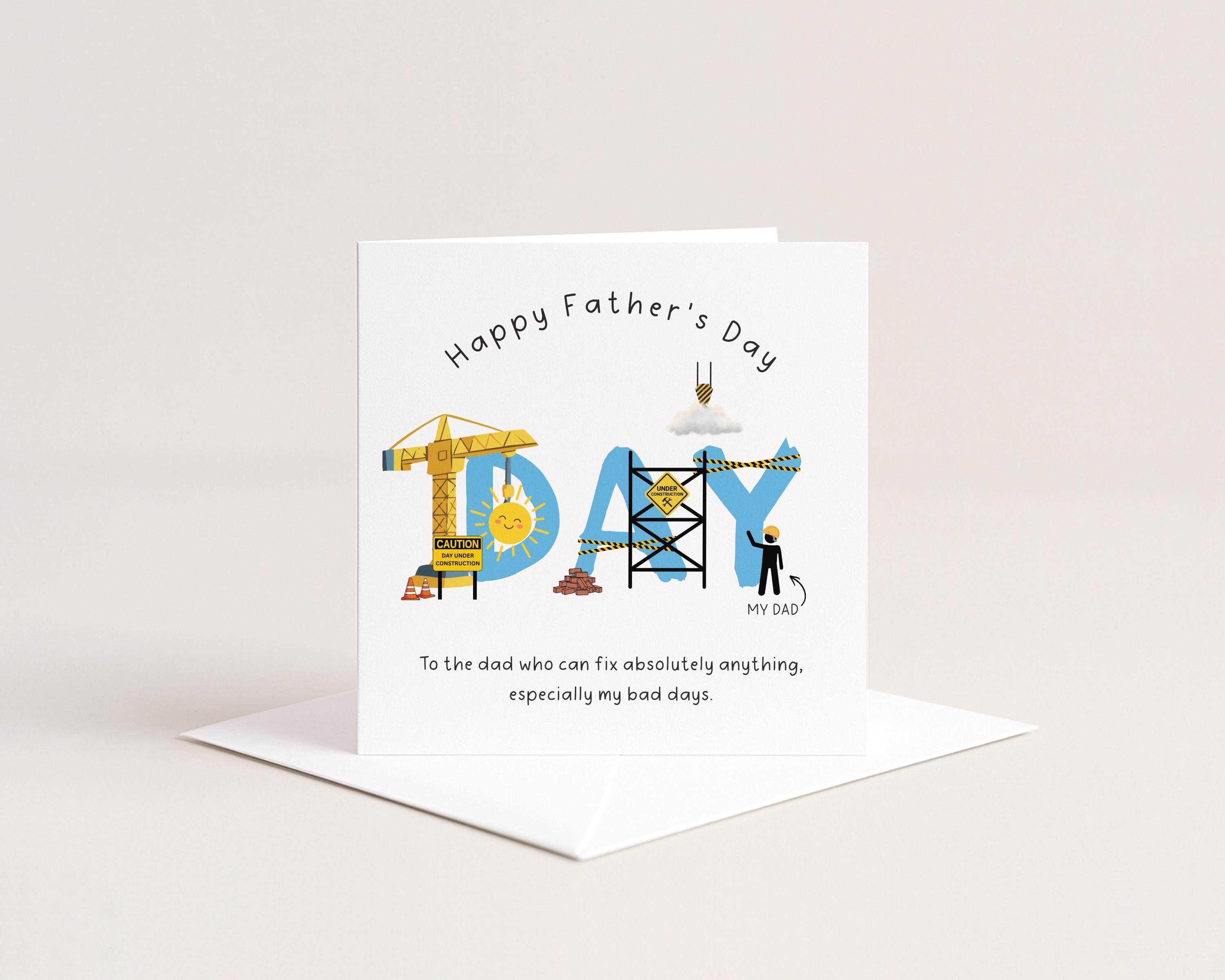 Father’s Day Card for Dad From Daughter or Son, DIY Tools Card Handyman