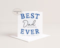 Personalised Father's Day Card For Dad From Adult Daughter Or Son, Blue Style Typography