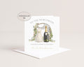 Personalised Wedding Card, Gold Foil Names, Champagne Bottle Congratulations Card