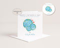 Personalised Father's Day Card, Daddy Whole Wide World Design, From Children