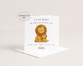 Personalised First Father’s Day Card From Baby, Daddy Lion