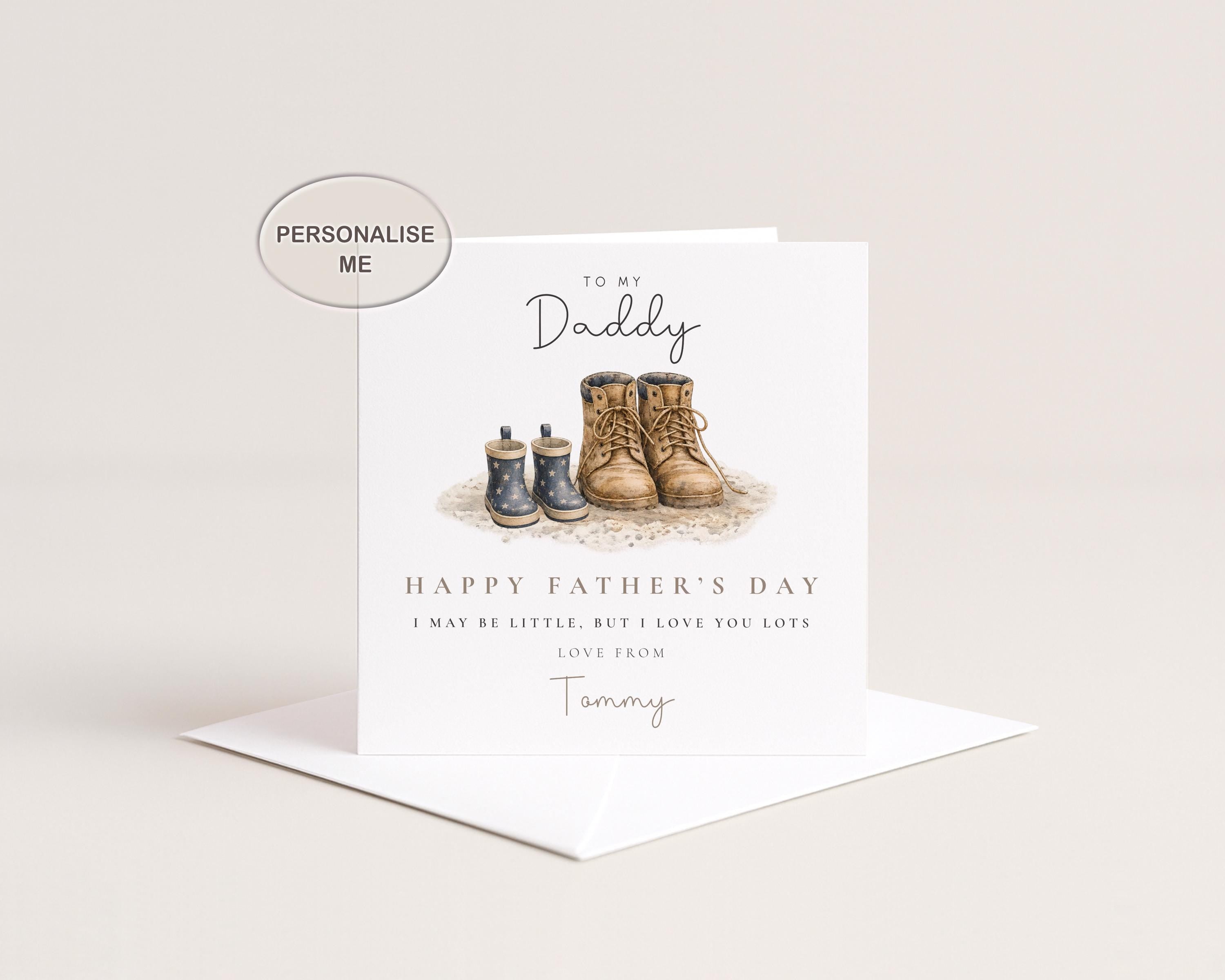 Daddy Father's Day Card From Daughter: Personalised Dad From Son Or Little One, Baby
