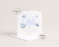 Personalised Birthday Card for Boy, Custom Name and Age, Son, Grandson, Nephew or Godson