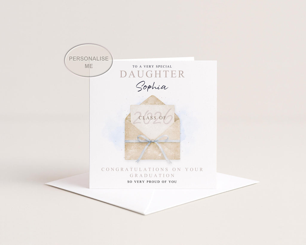 Graduation Card For Daughter Or Granddaughter: Personalised Class Of 2026, School, College, University Keepsake