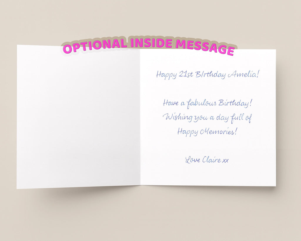 21st Birthday Card Personalised 2005 Holographic Foil For Her Daughter Granddaughter Niece Sister