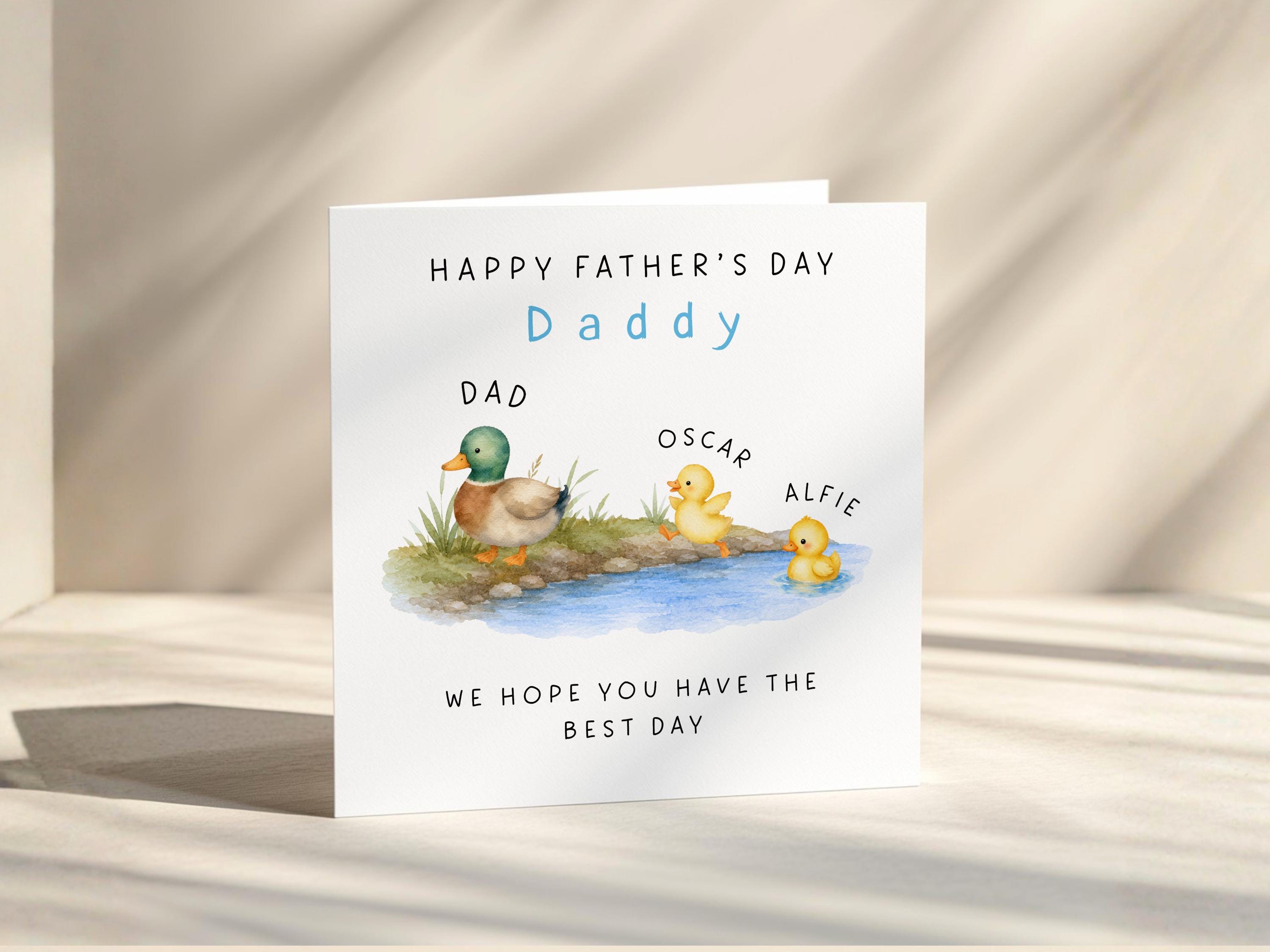 Personalised Father’s Day Card From Kids For Dad Or Daddy With Child Names