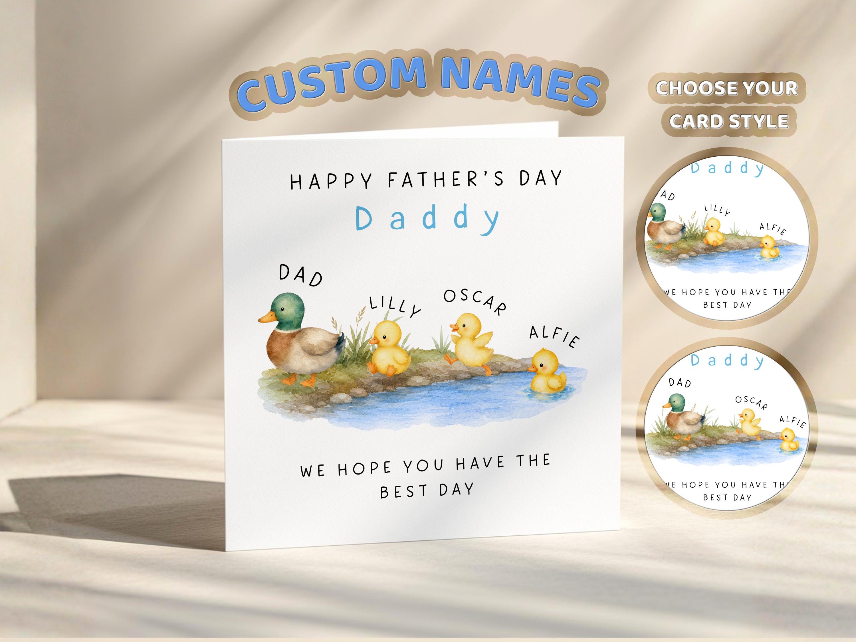 Personalised Father’s Day Card From Kids For Dad Or Daddy With Child Names