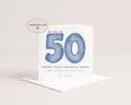 Personalised 50th Birthday Card For Him Custom Name Age 50 For Men Turning Fifty