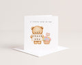 Thank You Card To Say Thanks Appreciation Card, Just Because, Bear With Flowers,