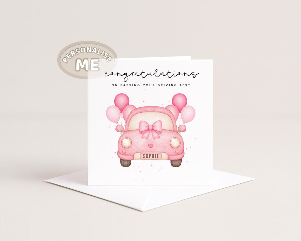 Passed Driving Test Pesonalised Card For Her, Congratulations On Passing Your Test, New Driver