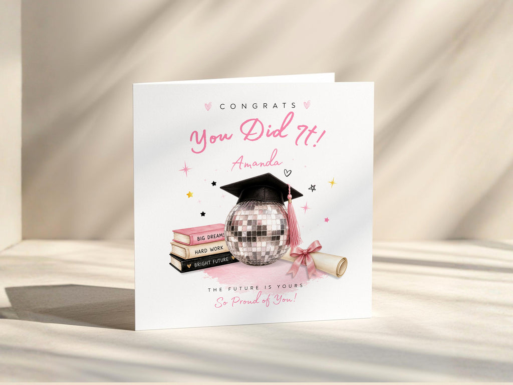 Personalised Graduation Card | Congrats You Did It | Daughter Granddaughter College High School Graduate