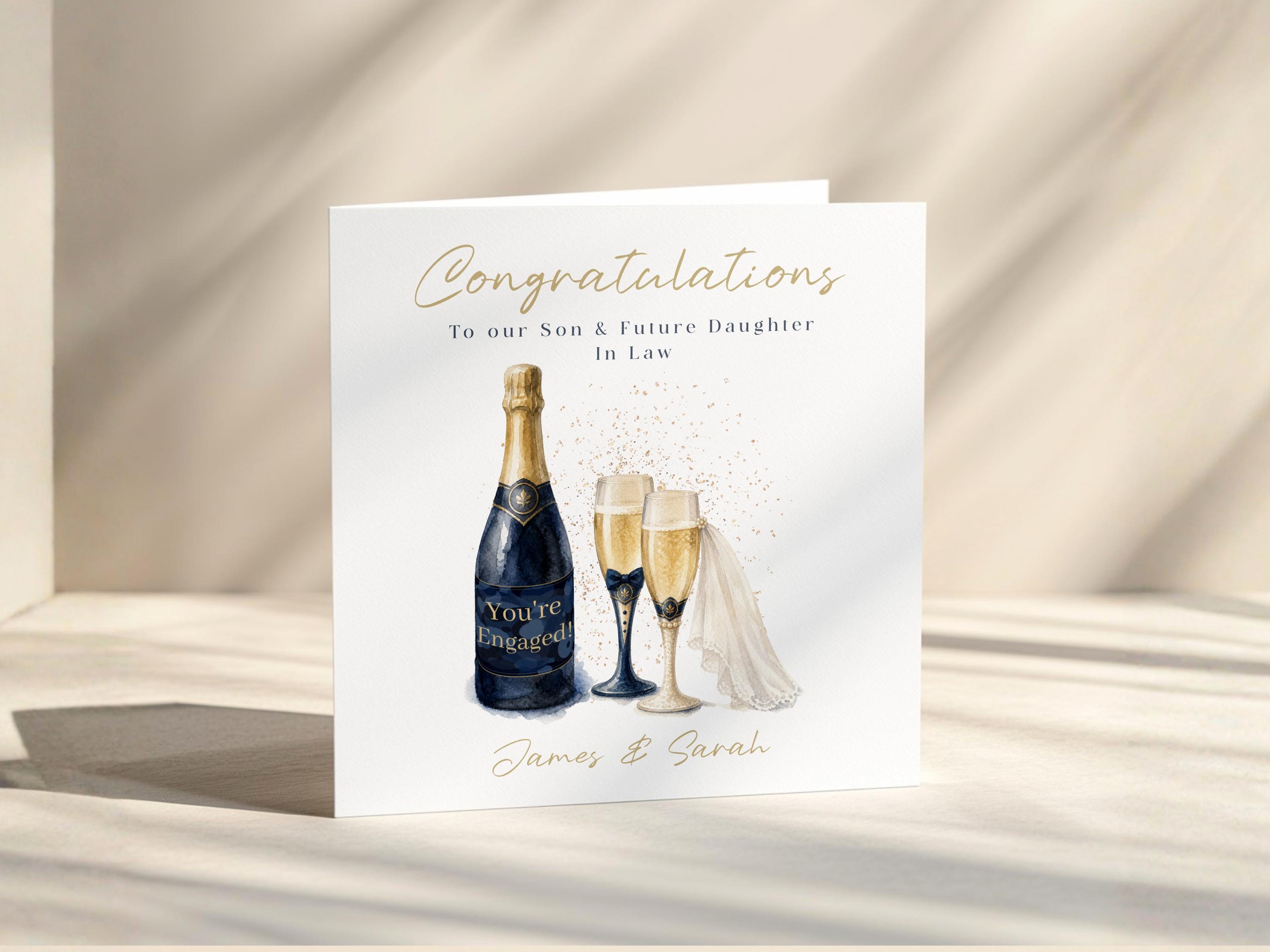 Personalised Engagement Card | Son Or Daughter Engagement | Future In Law | Marriage | Couple