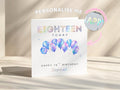 18th Birthday Card Personalised Holographic Foil Eighteen Today Daughter Granddaughter Niece Sister