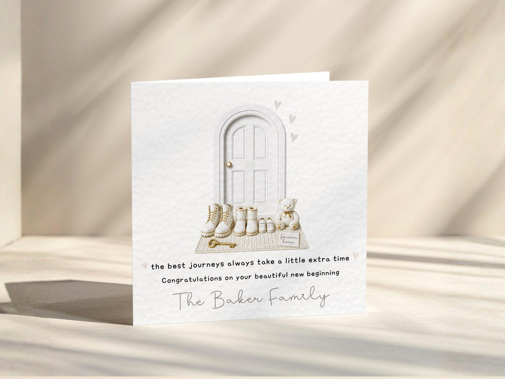 Adoption Card Personalised Forever Family New Beginning For Adoptive Parents Custom Family Name