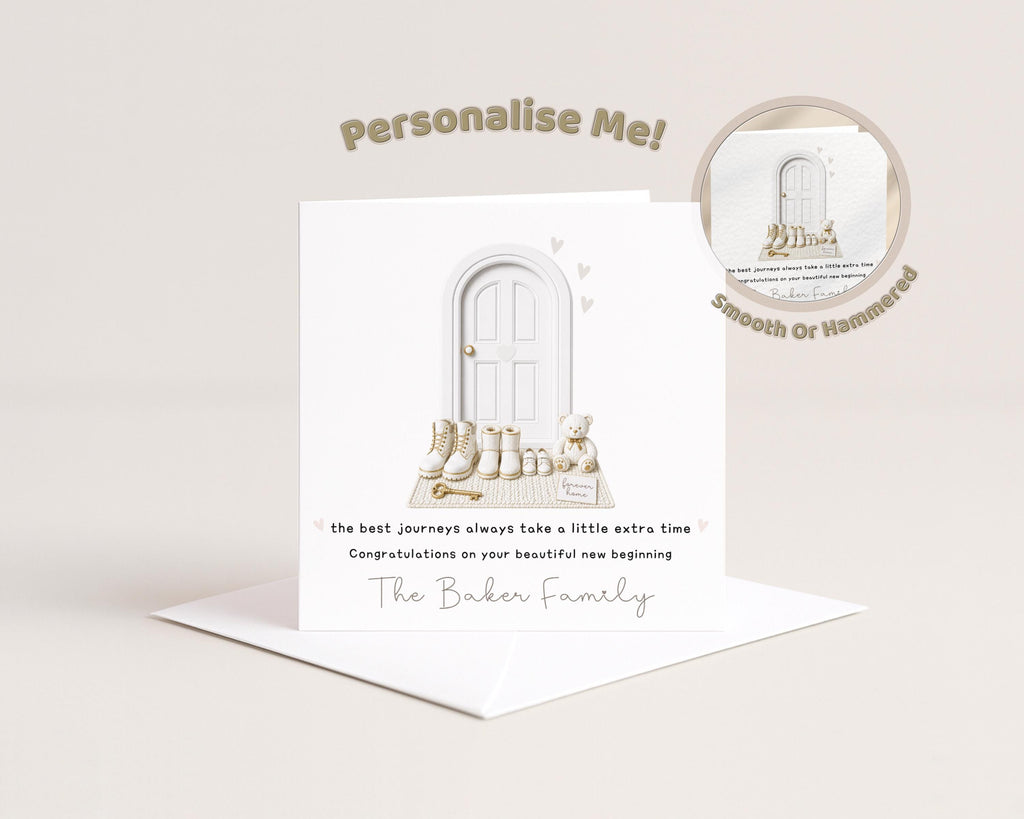 Adoption Card Personalised Forever Family New Beginning For Adoptive Parents Custom Family Name