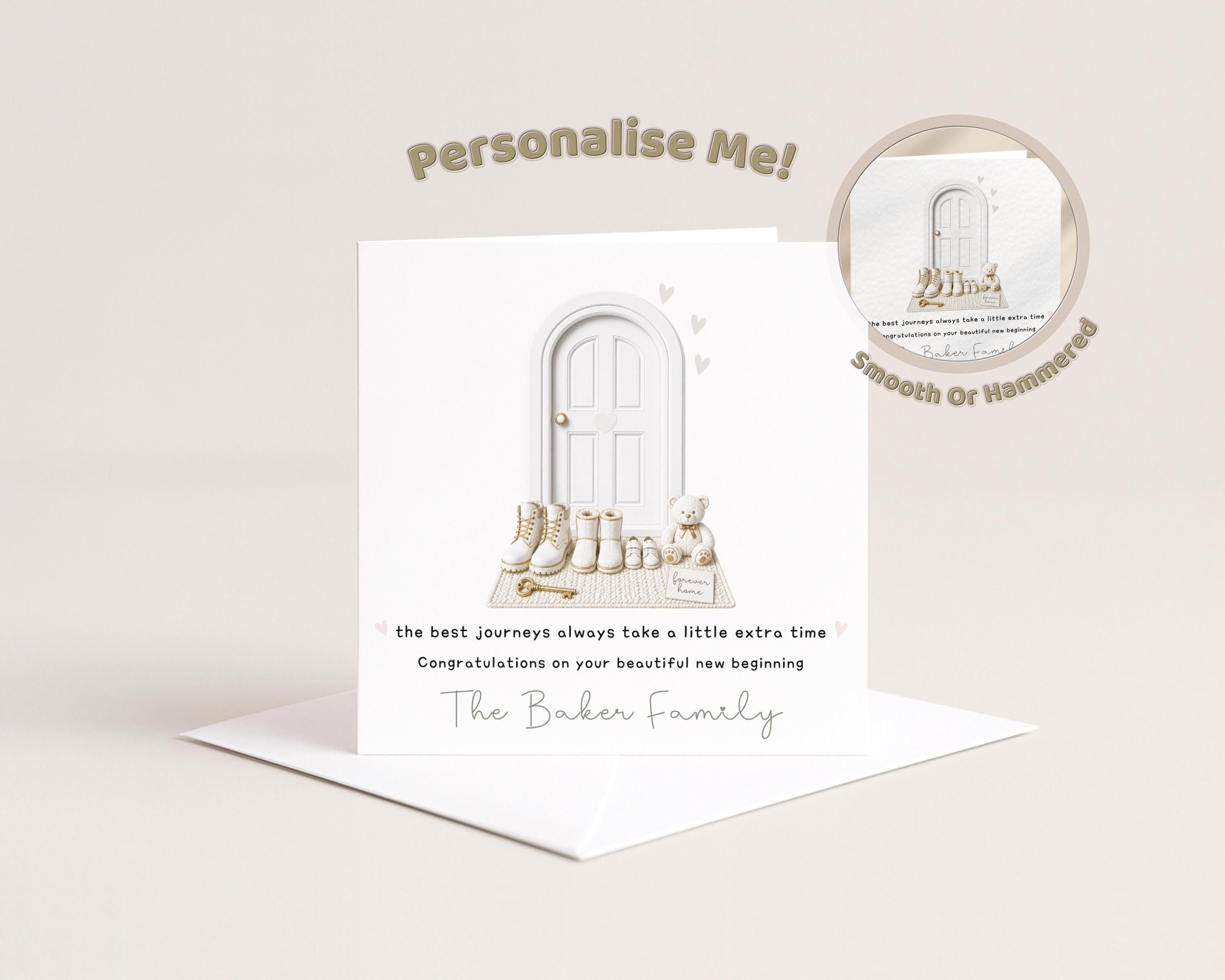 Adoption Card Personalised Forever Family New Beginning For Adoptive Parents Custom Family Name