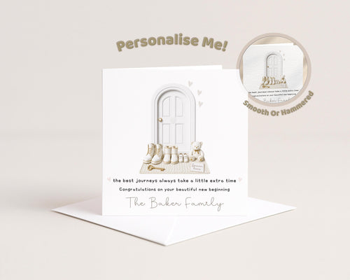Adoption Card Personalised Forever Family New Beginning For Adoptive Parents Custom Family Name