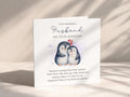 Birthday Card for Husband, Couple Penguin Couple with Romantic Message, Love Verse