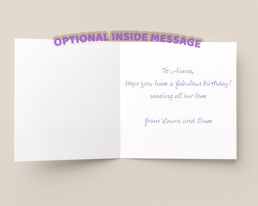Nifty Fifty 50th Birthday Card Personalised For Her, Retro Jukebox And Name, Sister, Friend