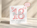 Personalised 18th Birthday Card For Her, Daughters Eighteenth Birthday,  Granddaughter 18, Custom Name