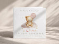 Pregnancy Announcement Card for Grandparents, Baby Reveal with Due Date Teddy Bear Design