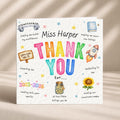 Personalised Teacher Thank You Card, Custom Name, End of School Year