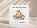Capybara Birthday Card for Animal Lovers, Funny Greeting